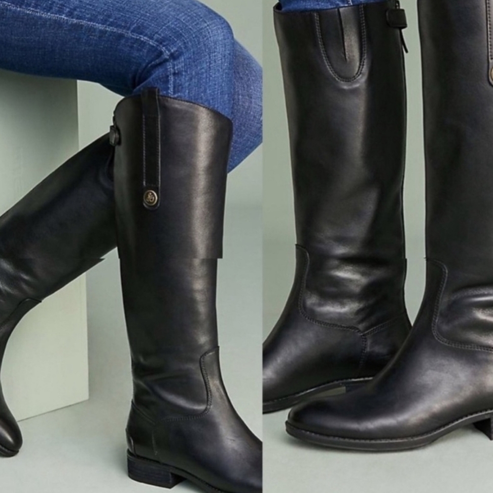 NEW ANTHRO | $200 Sam Edelman Penny Leather Riding Boots - Picture 4 of 13